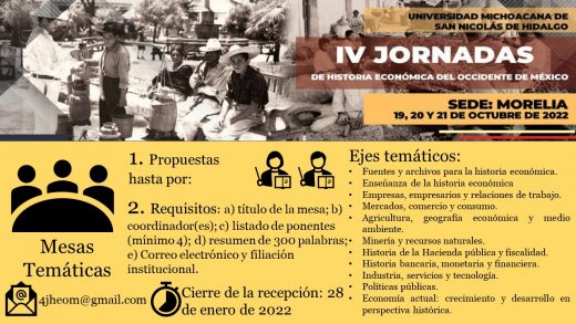 IV Jornadas de Historia Económica del Occidente de México