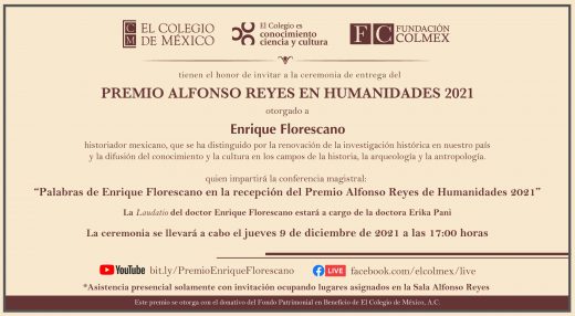 Premio Alfonso Reyes en Humanidades 2021