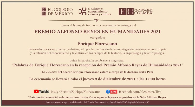 Premio Alfonso Reyes en Humanidades 2021
