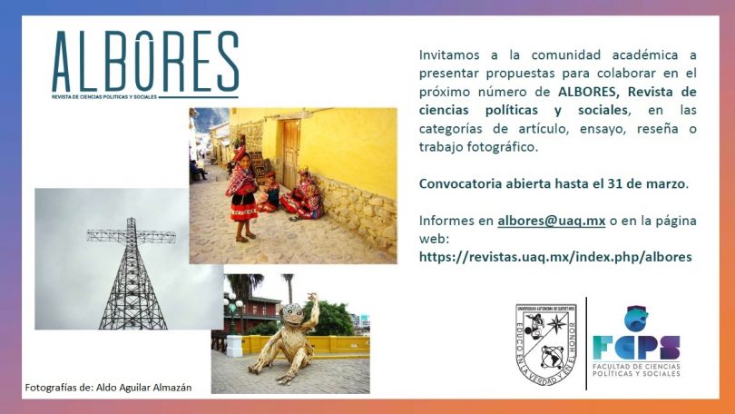 Convocatoria para publicar en la revista Albores