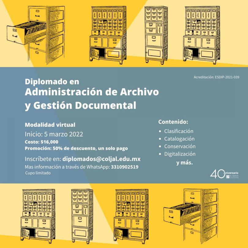 Diplomado en Administración de Archivos y Gestión Documental 2022