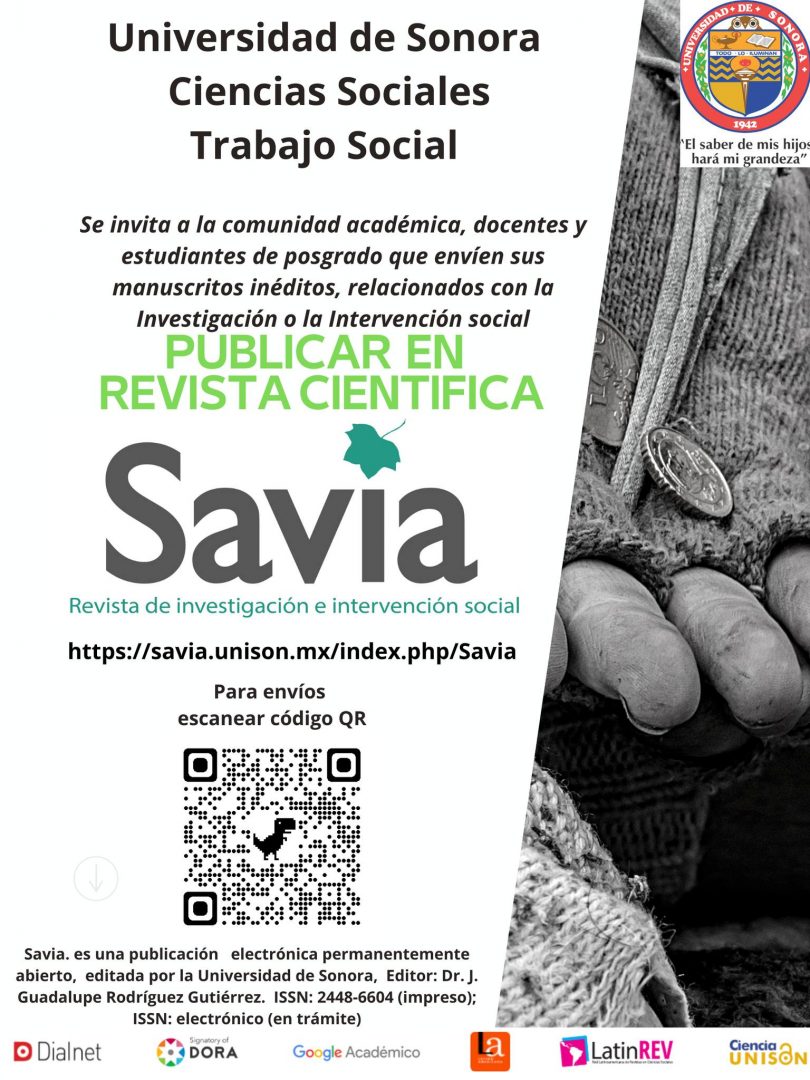 Publica en Savia, Revista de investigación e intervención social