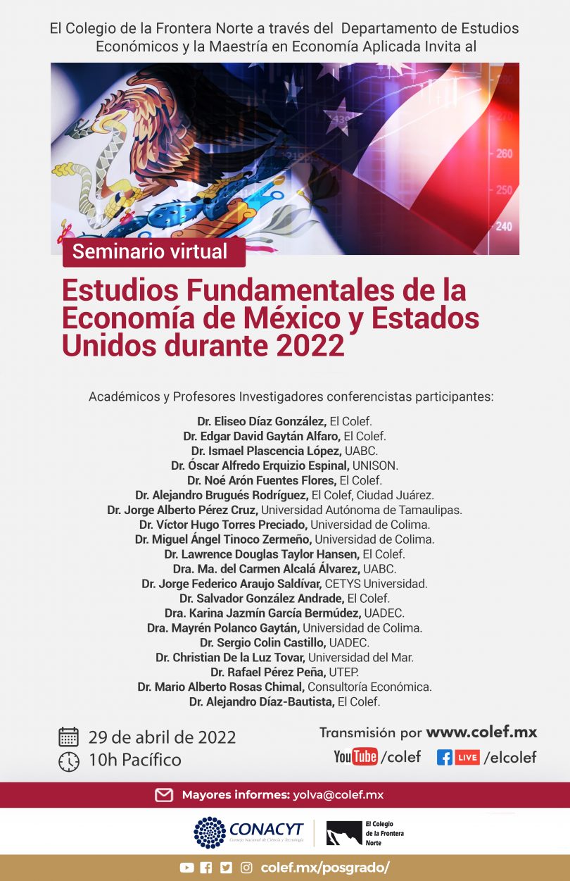 Estudios Fundamentales de la Economía de México y Estados Unidos durante 2022