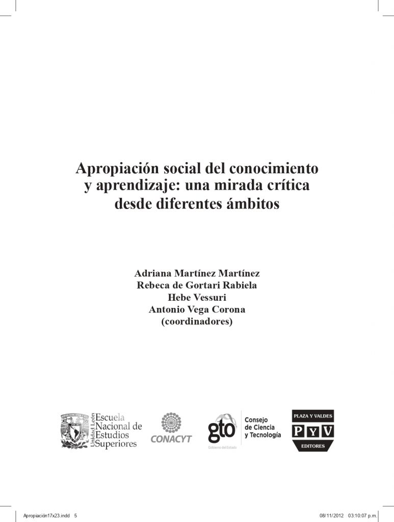 Apropiación social del conocimiento y aprendizaje: una mirada crítica desde diferentes ámbitos