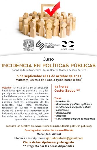 Curso Incidencia en políticas públicas