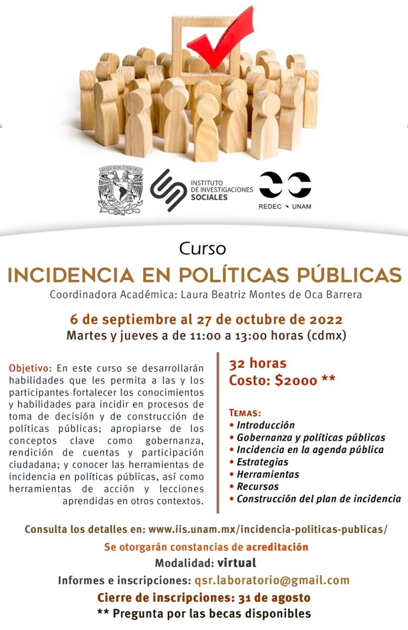 Curso Incidencia en políticas públicas