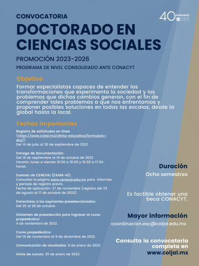 Doctorado en Ciencias Sociales 2023 – Coljal