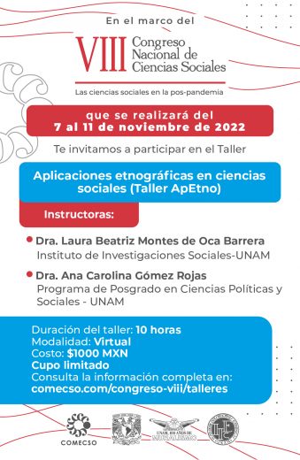 Aplicaciones etnográficas en ciencias sociales (Taller ApEtno)