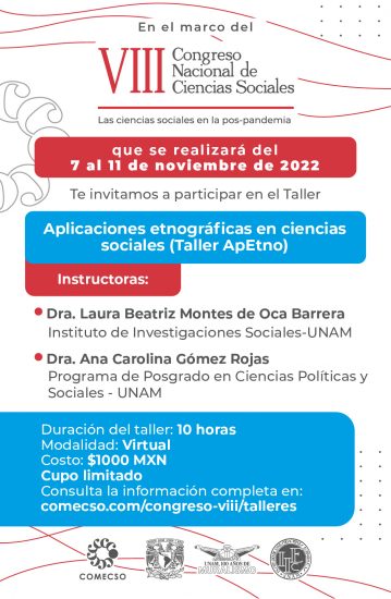 Aplicaciones etnográficas en ciencias sociales (Taller ApEtno)