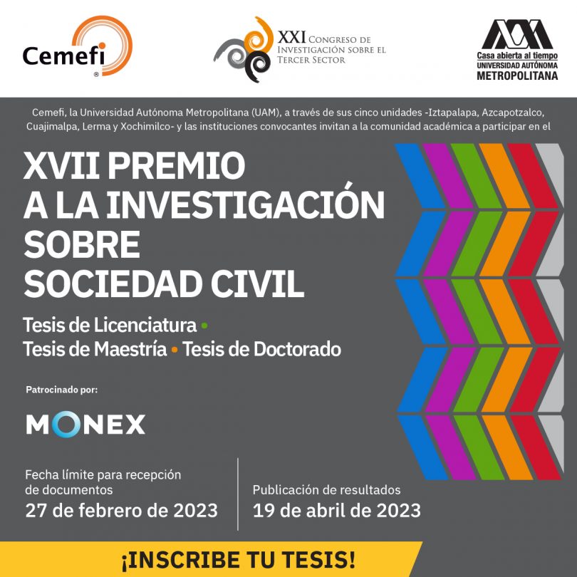 XVII Premio a la Investigación sobre Sociedad Civil