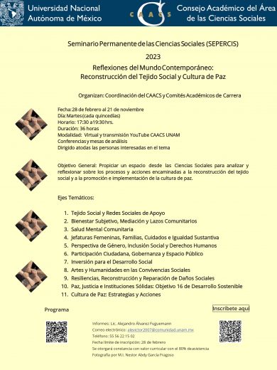 Seminario Permanente de las Ciencias Sociales SEPERCIS 2023