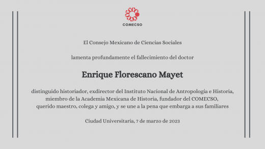 Enrique Florescano Mayet (1937-2023)