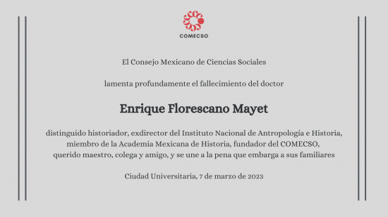 Enrique Florescano Mayet (1937-2023)