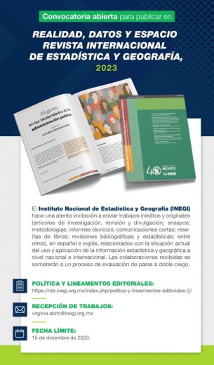 Publica en la revista Realidad, Datos y Espacio