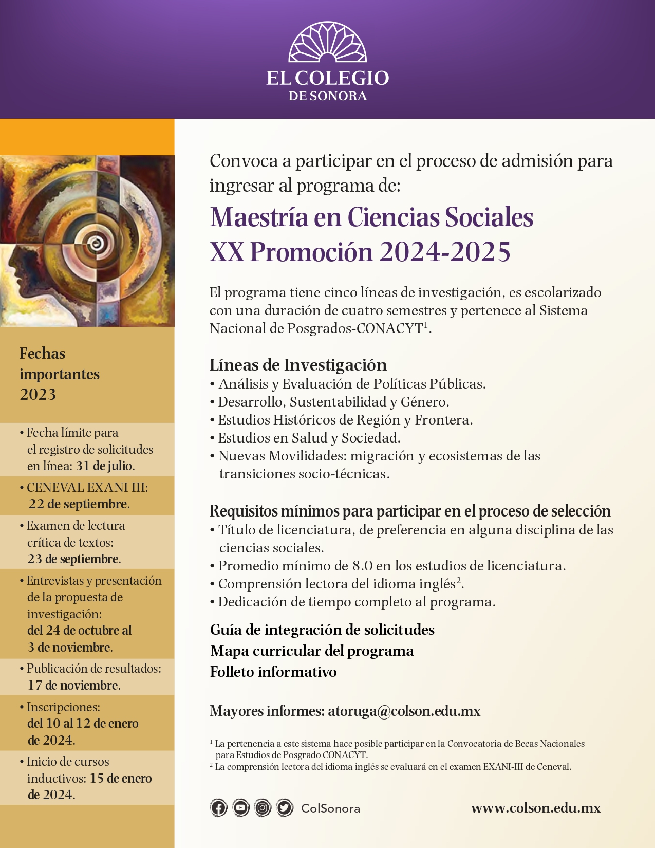 Maestría en Ciencias Sociales - COMECSO