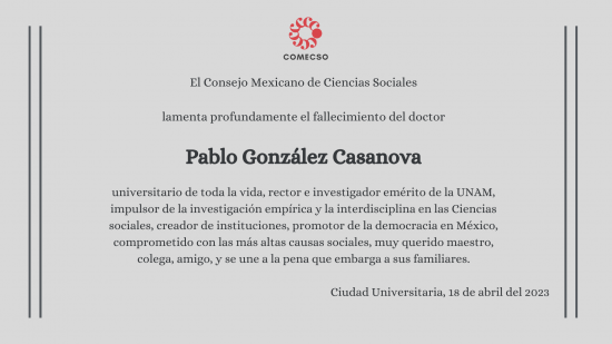 Pablo González Casanova (1922-2023)