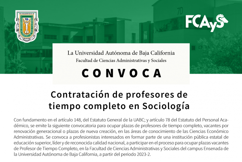 Plazas de profesores en Sociología