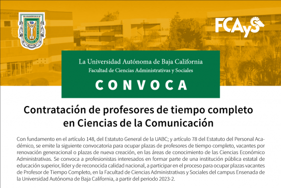 Plazas de profesores en Ciencias de la Comunicación