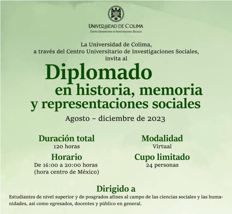 Diplomado en historia, memoria y representaciones sociales