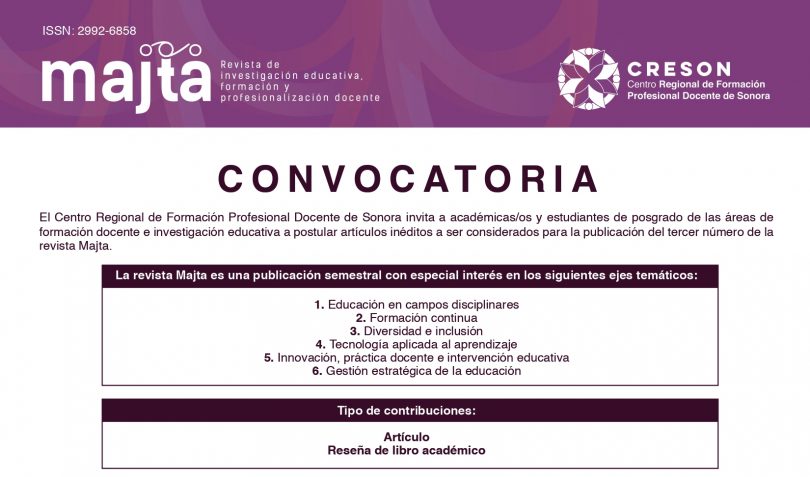 Convocatoria para publicar en la Revista MAJTA