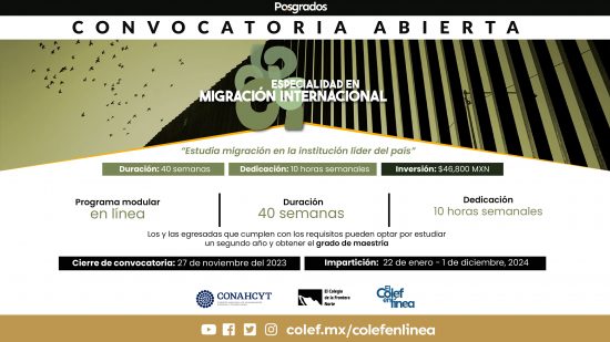 Especialidad en Migración Internacional