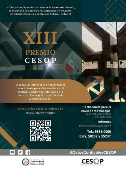 XIII Premio Nacional de Investigación Social y de Opinión Pública