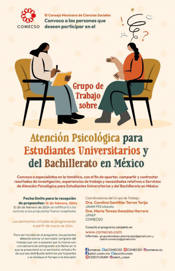 Grupo de Trabajo sobre Atención Psicológica para estudiantes universitarios y del bachillerato