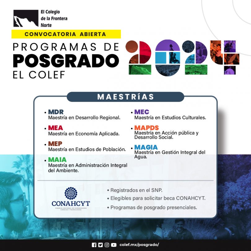 El Colef | Convocatoria de Posgrado 2024