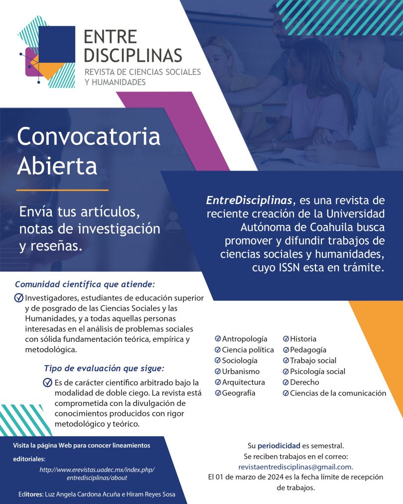 Publica en la revista Entre Disciplinas