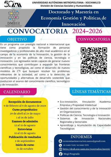 Posgrado en Economía, Gestión y Políticas de Innovación