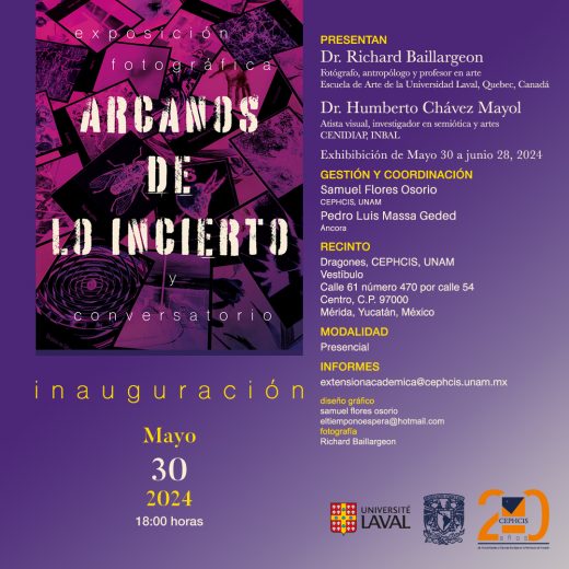 Exposición fotográfica Arcanos de lo incierto y conversatorio