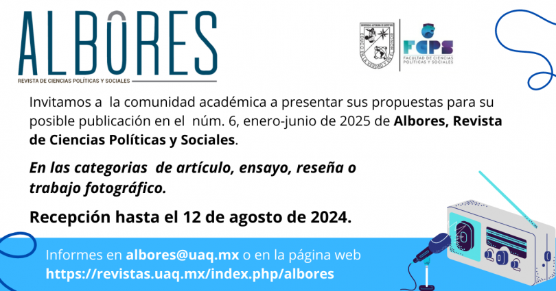 Participa en el próximo número de la revista Albores