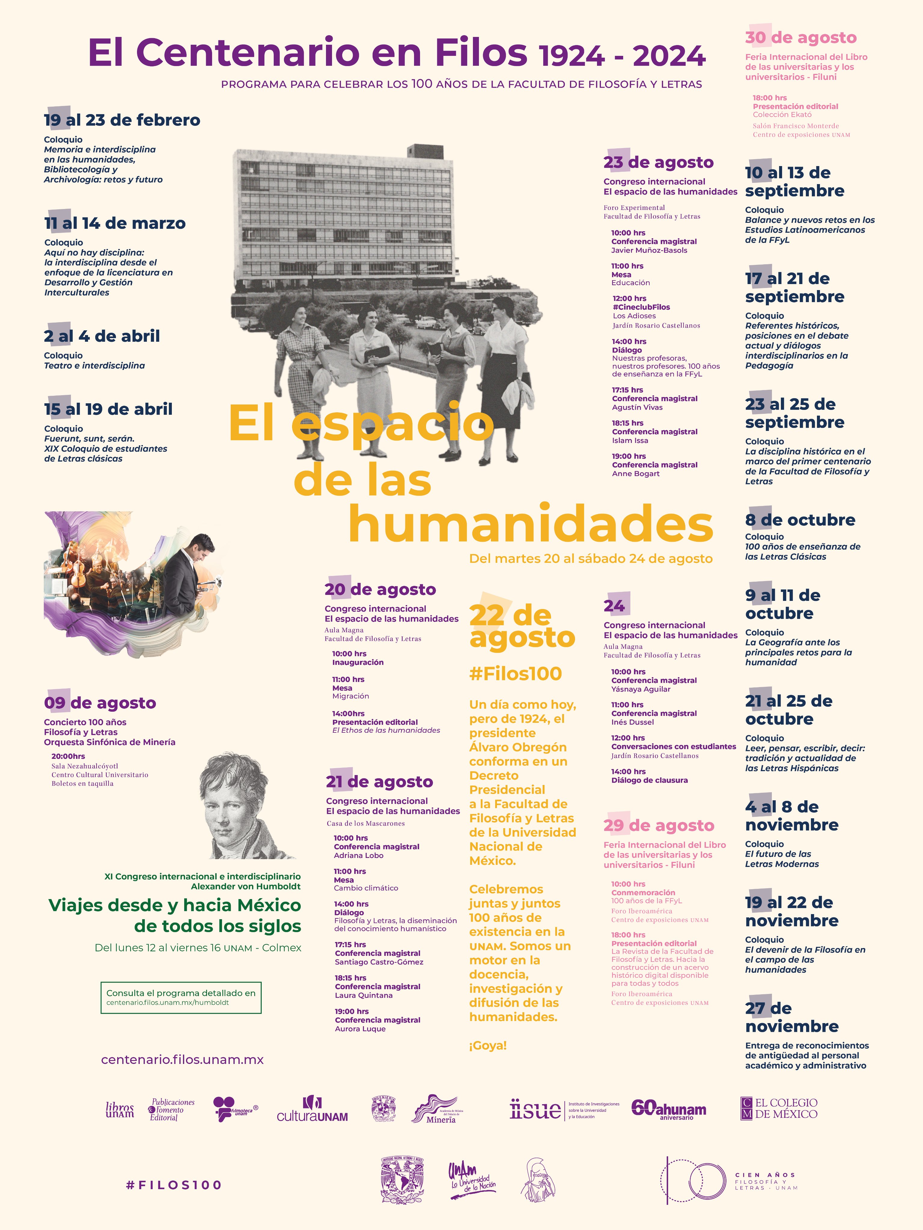 Celebrando el centenario de la Facultad de Filosofía y Letras