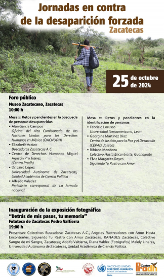 Jornadas en contra de la desaparición forzada, Zacatecas