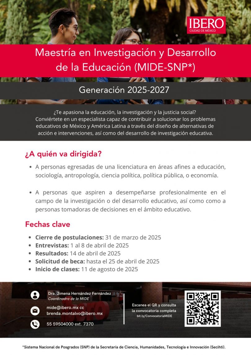 Maestría en Investigación y Desarrollo de la Educación