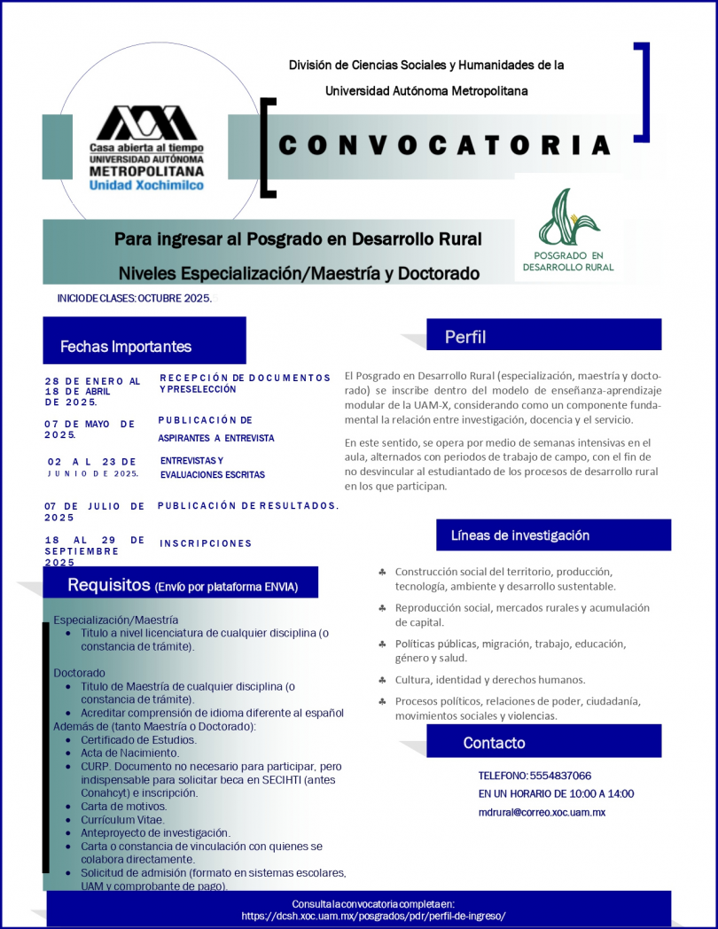 Posgrado en Desarrollo Rural
