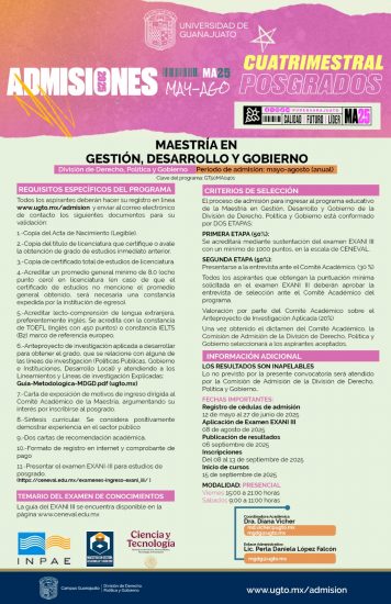 Maestría en Gestión, Desarrollo y Gobierno