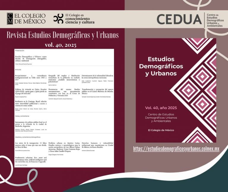 Estudios Demográficos y Urbanos, vol. 40 (2025)