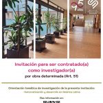 Invitación para ser contratado(a) como investigador(a) por obra determinada (Art. 51)