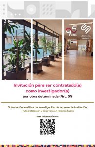 Invitación para ser contratado(a) como investigador(a) por obra determinada (Art. 51)