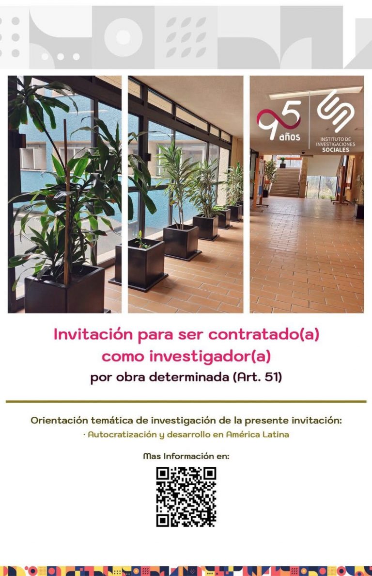 Invitación para ser contratado(a) como investigador(a) por obra determinada (Art. 51)