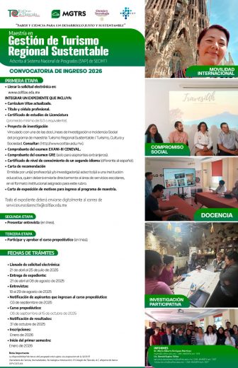 Maestría en Gestión de Turismo Regional Sustentable