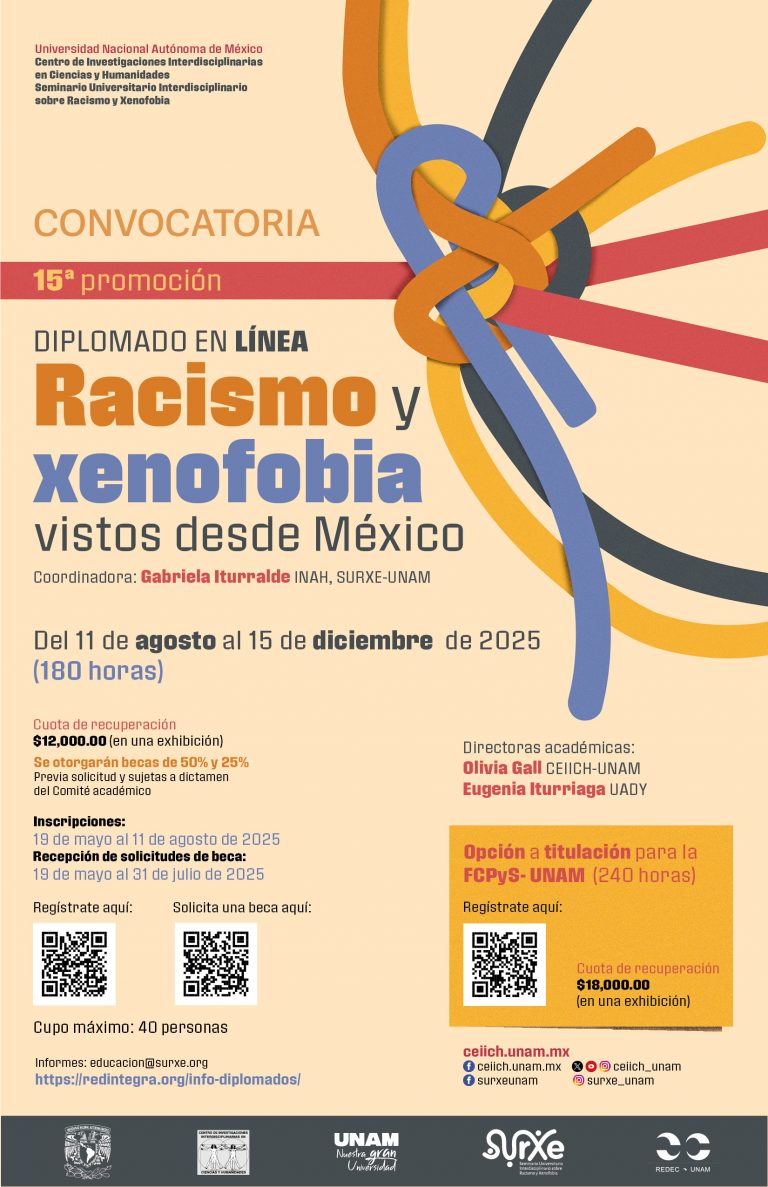 Diplomado en línea Racismo y Xenofobia vistos desde México