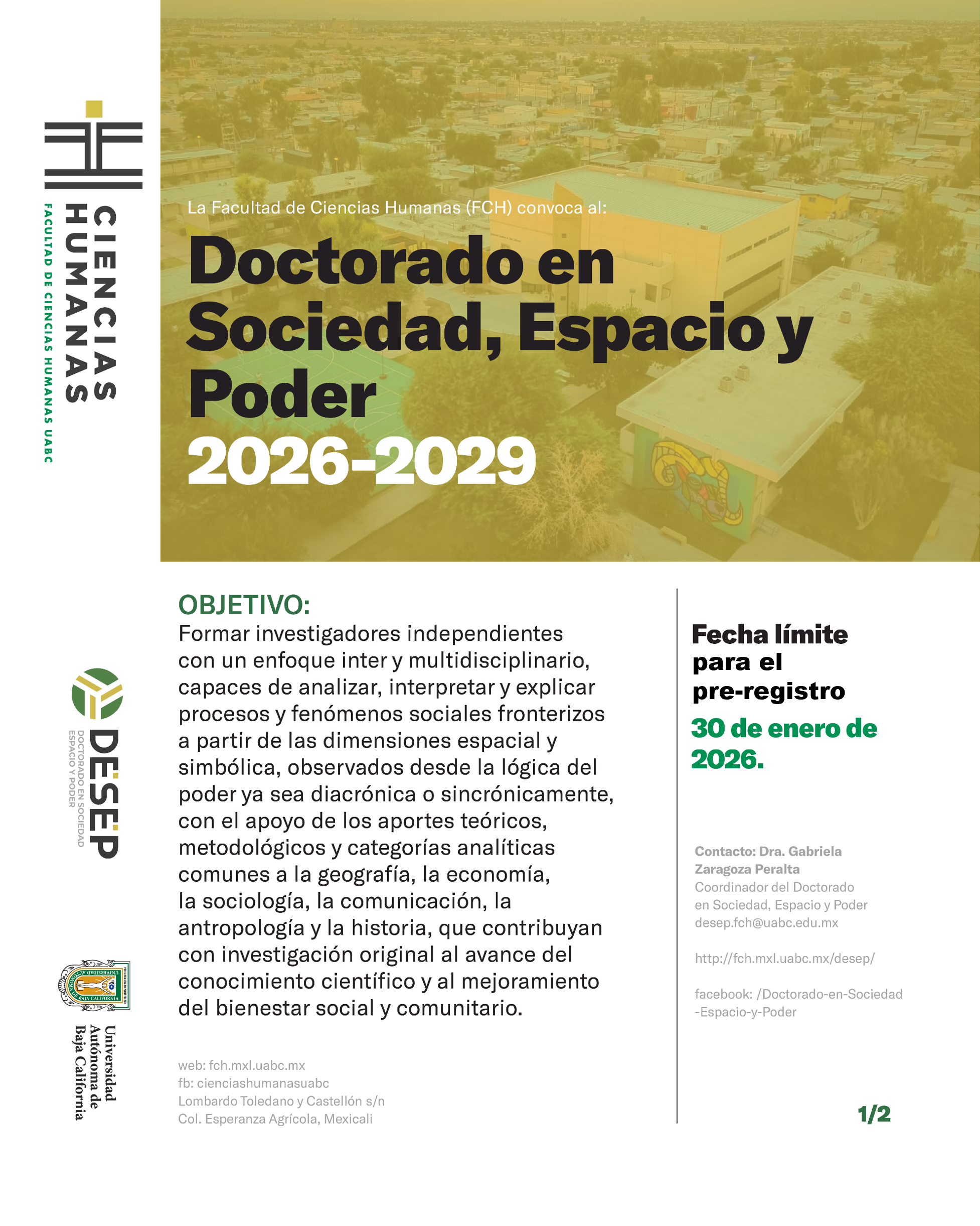 Doctorado en Sociedad, Espacio y Poder