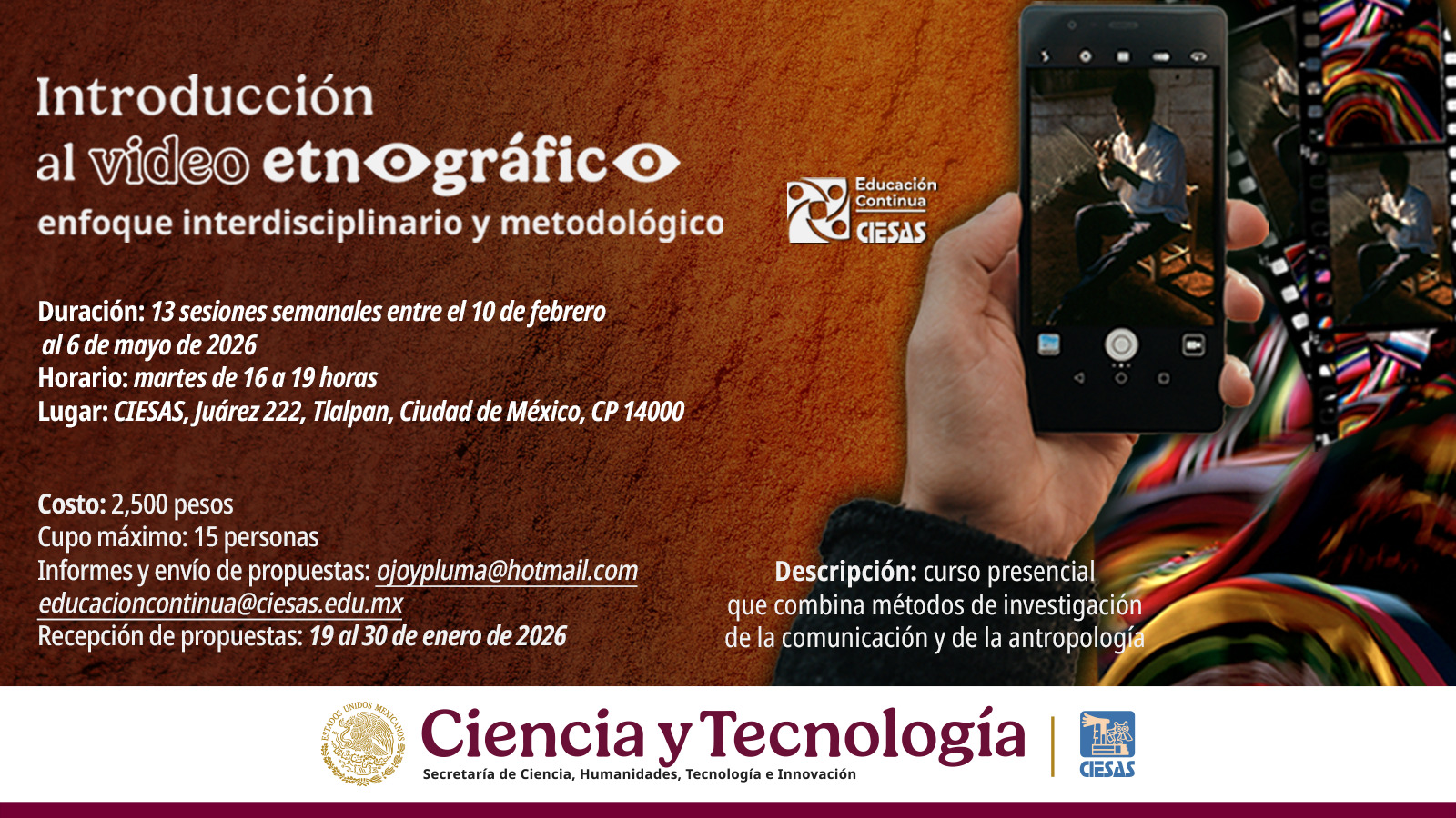 Curso Introducción al video etnográfico