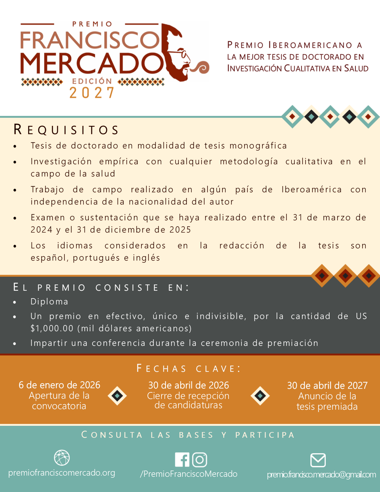 Premio Francisco Mercado - Edición 2027