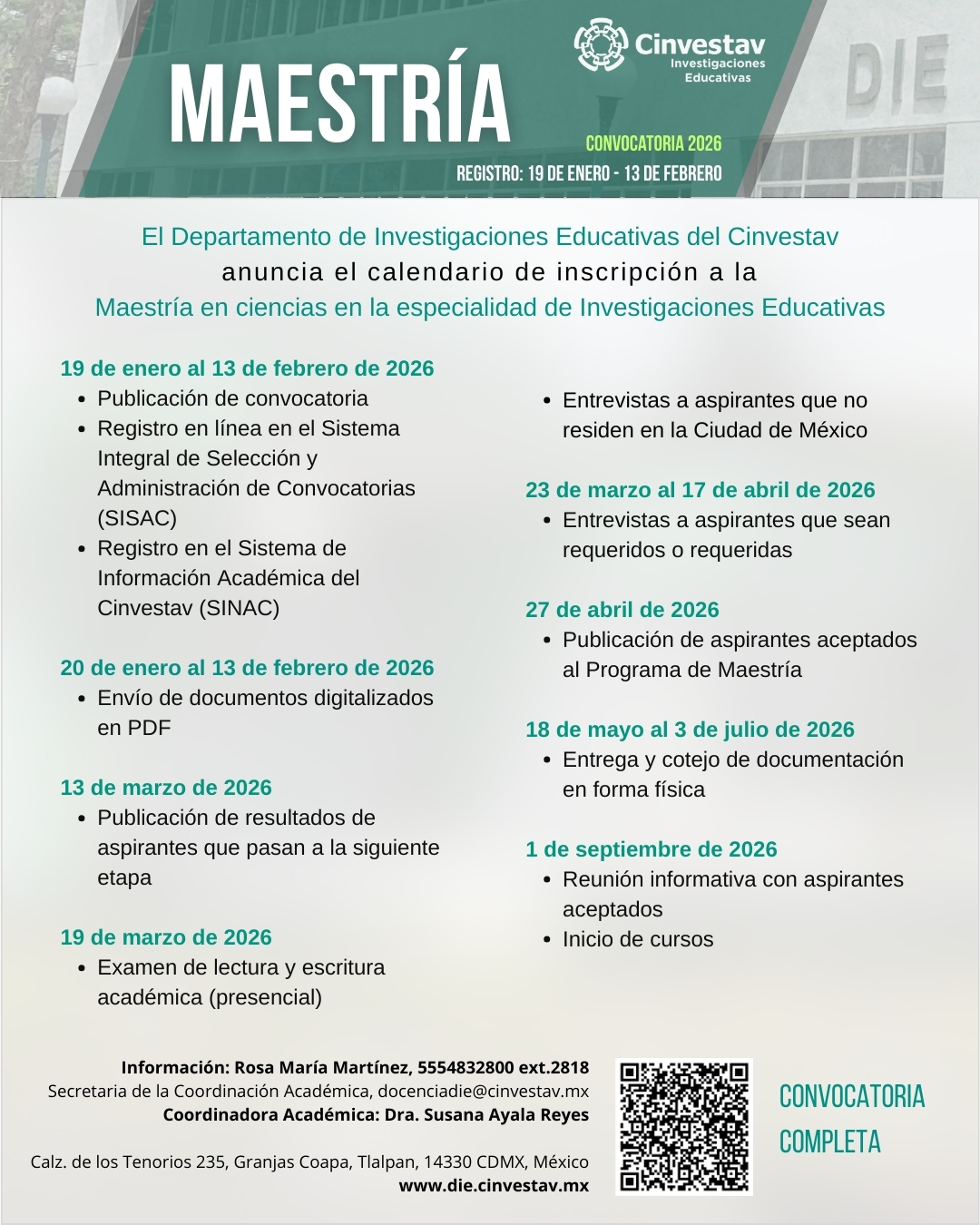 Maestría en ciencias en la especialidad de investigaciones educativas