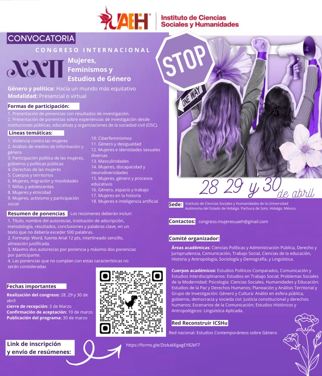 XXII Congreso Internacional Mujeres, Feminismos y Estudios de Género