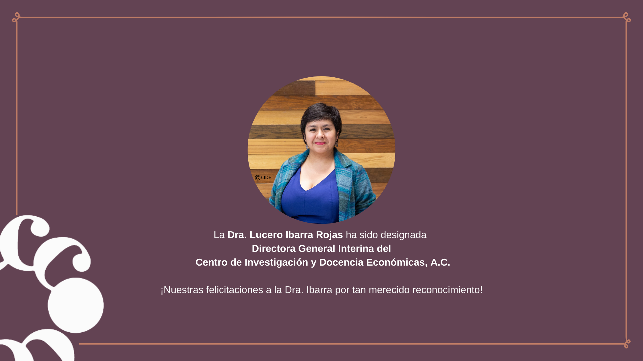 COMECSO felicita a la Dra. Lucero Ibarra Rojas