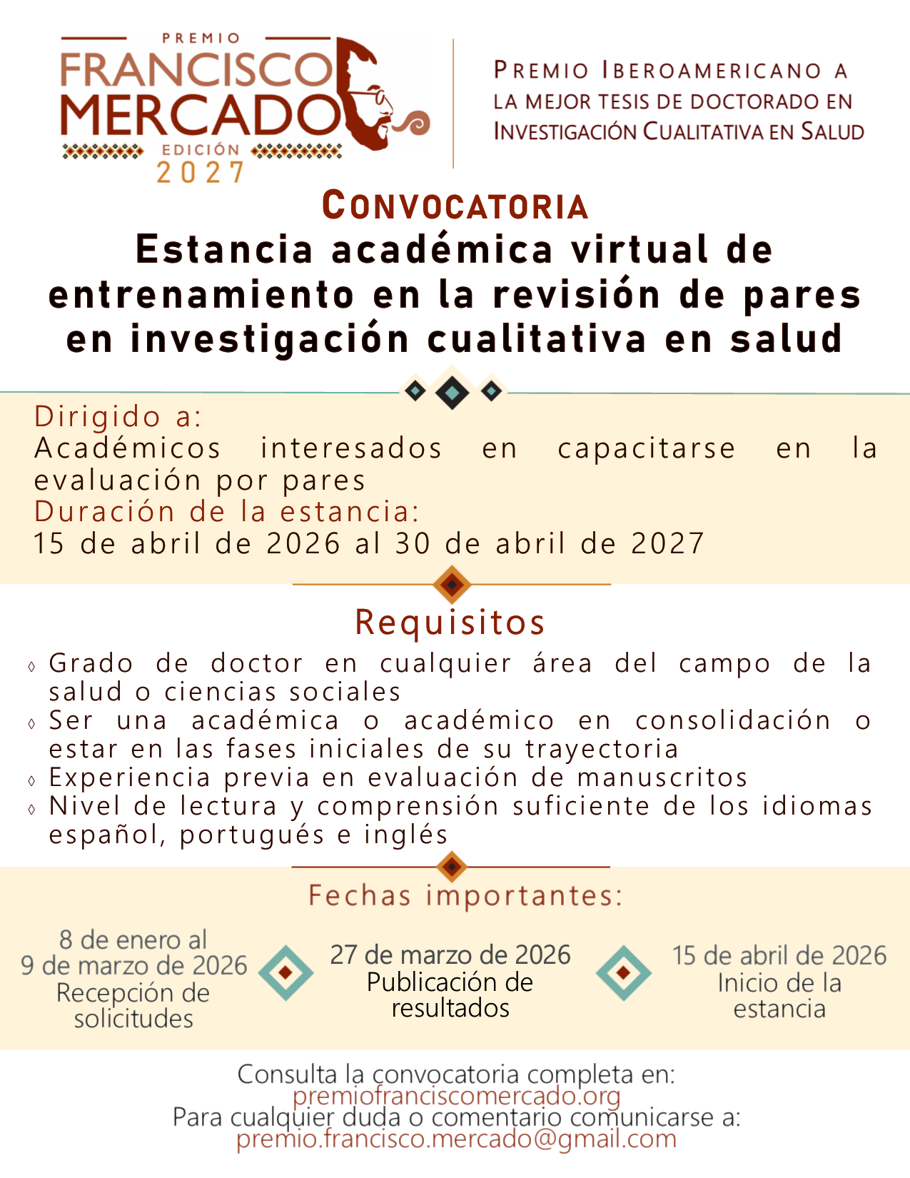 Estancia de entrenamiento en la revisión de pares en investigación cualitativa en salud